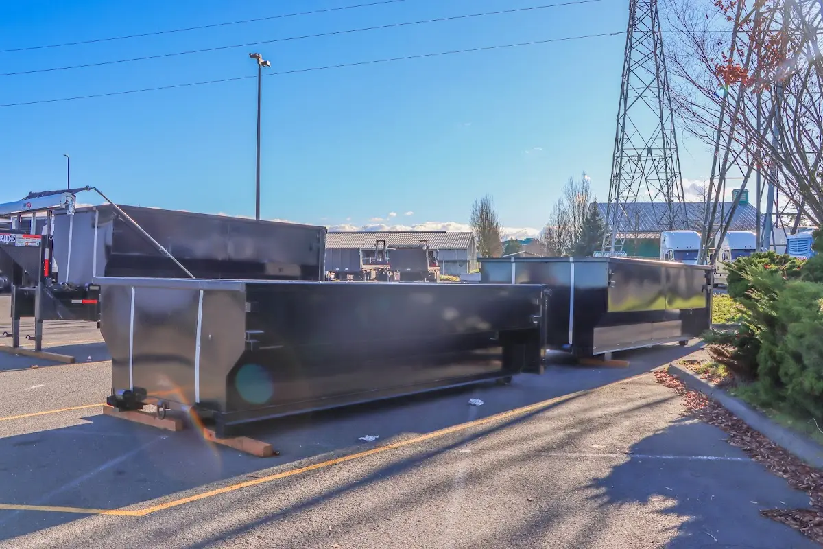 Roll-off dumpster ready for waste disposal at job site for Estate Cleanout Dumpster Rental in Snyder